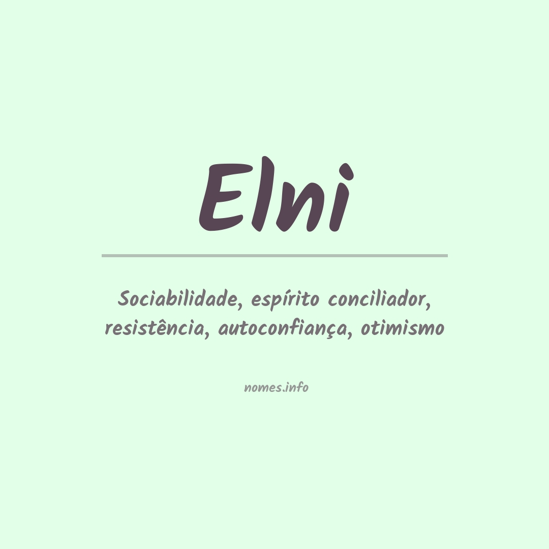Significado do nome Elni