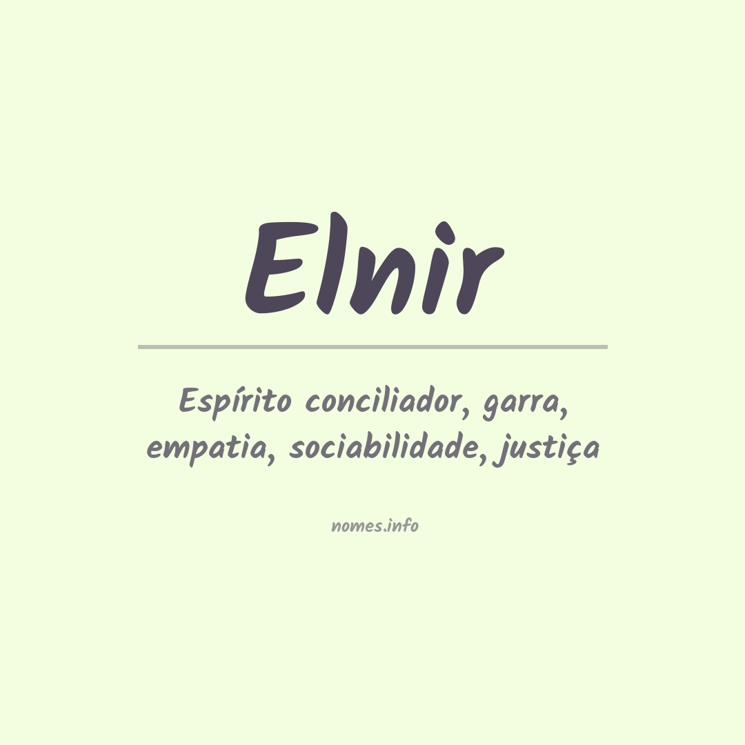 Significado do nome Elnir