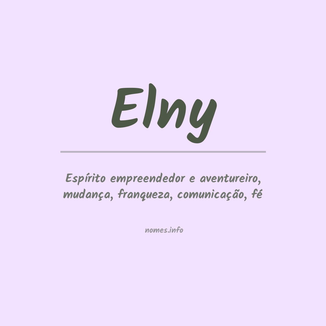 Significado do nome Elny