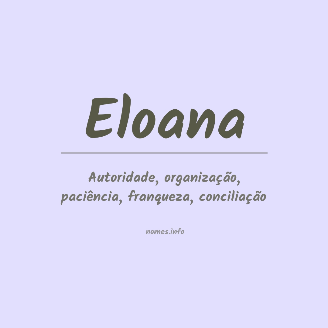 Significado do nome Eloana