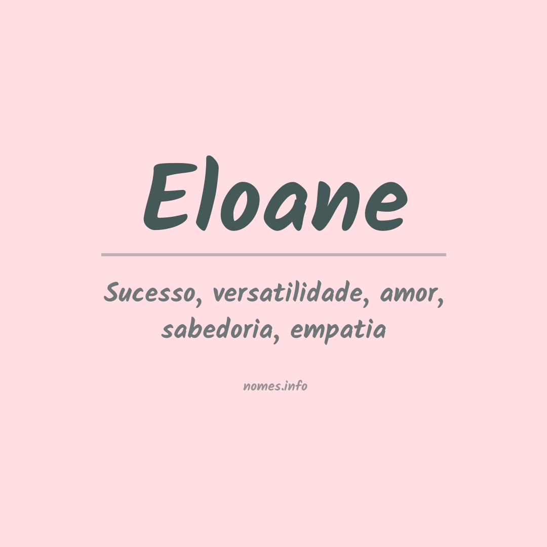 Significado do nome Eloane