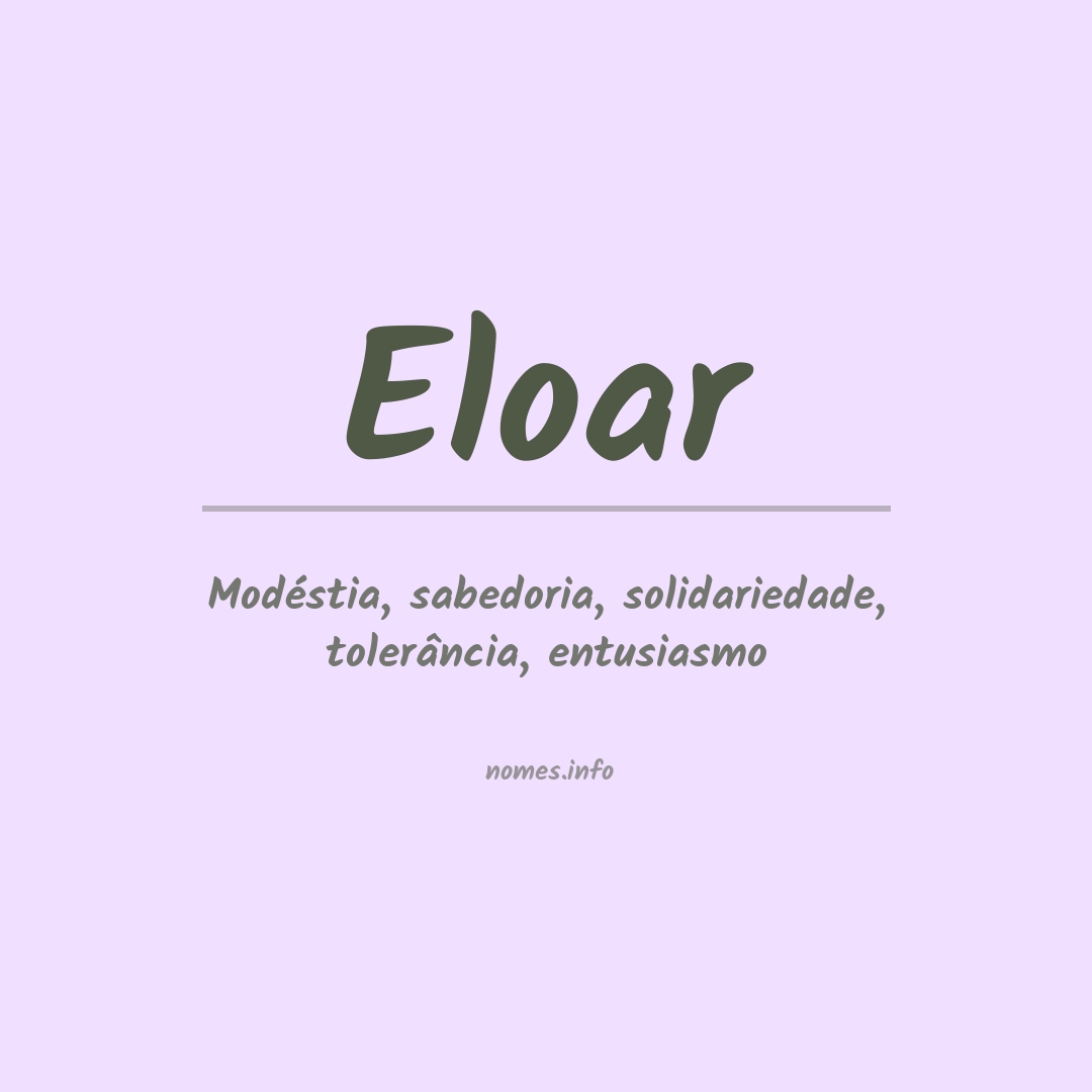 Significado do nome Eloar