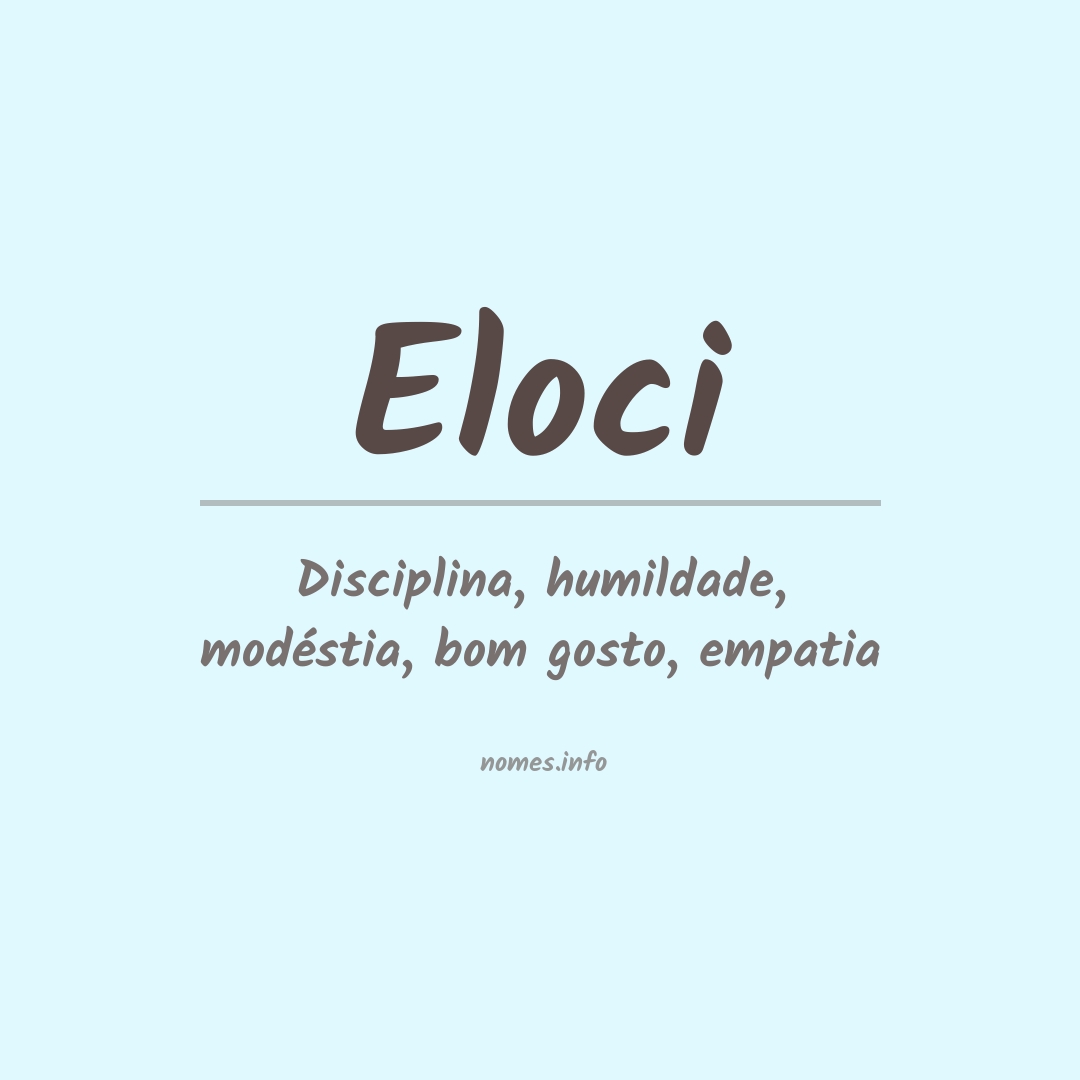 Significado do nome Eloci