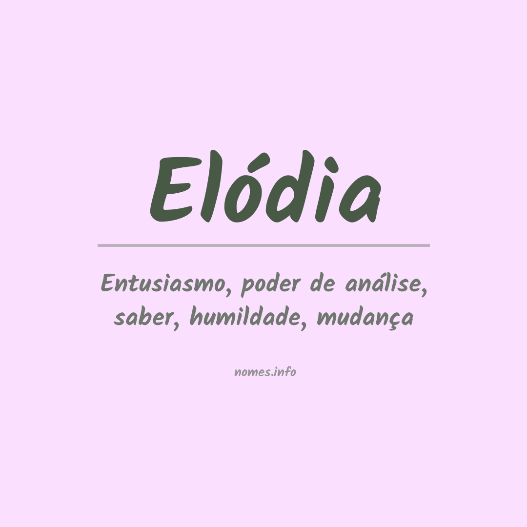 Significado do nome Elódia