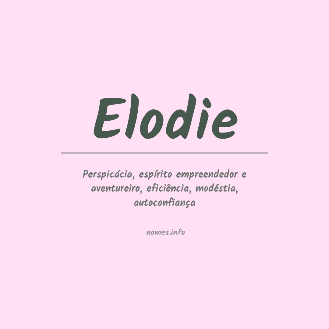 Significado do nome Elodie