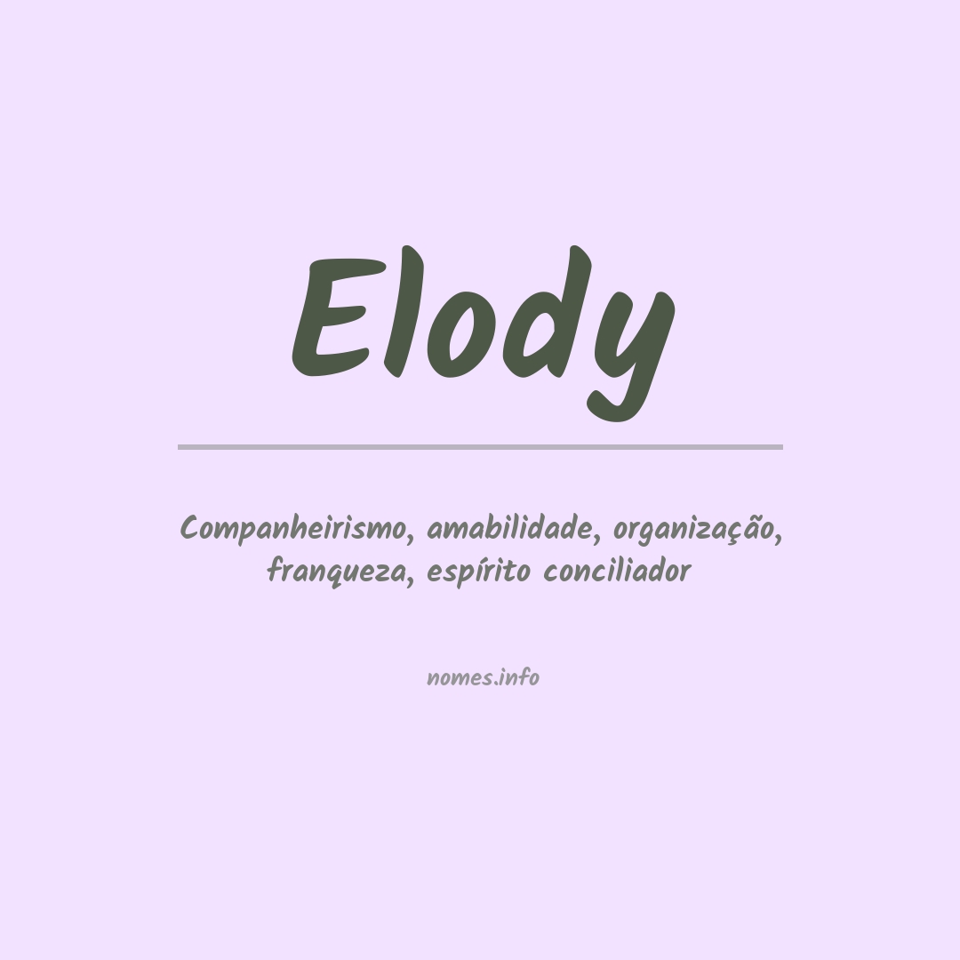 Significado do nome Elody