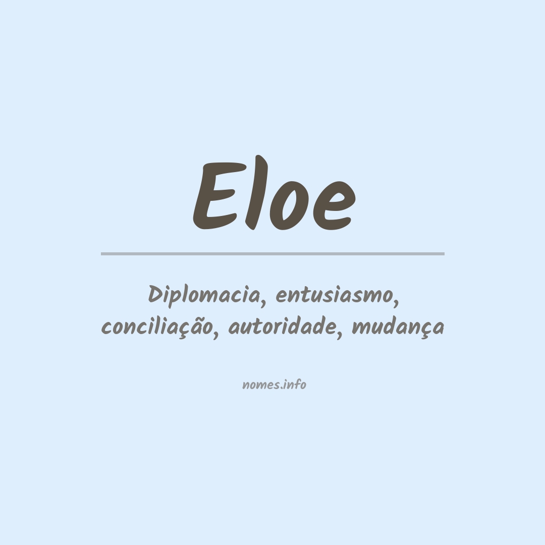 Significado do nome Eloe