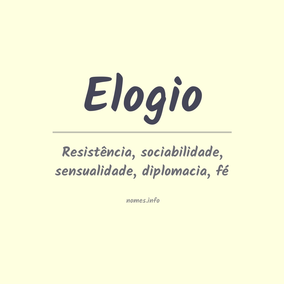 Significado do nome Elogio