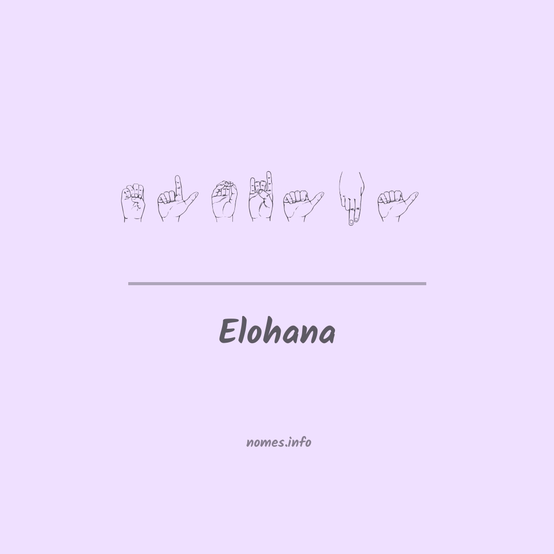 Elohana em Libras