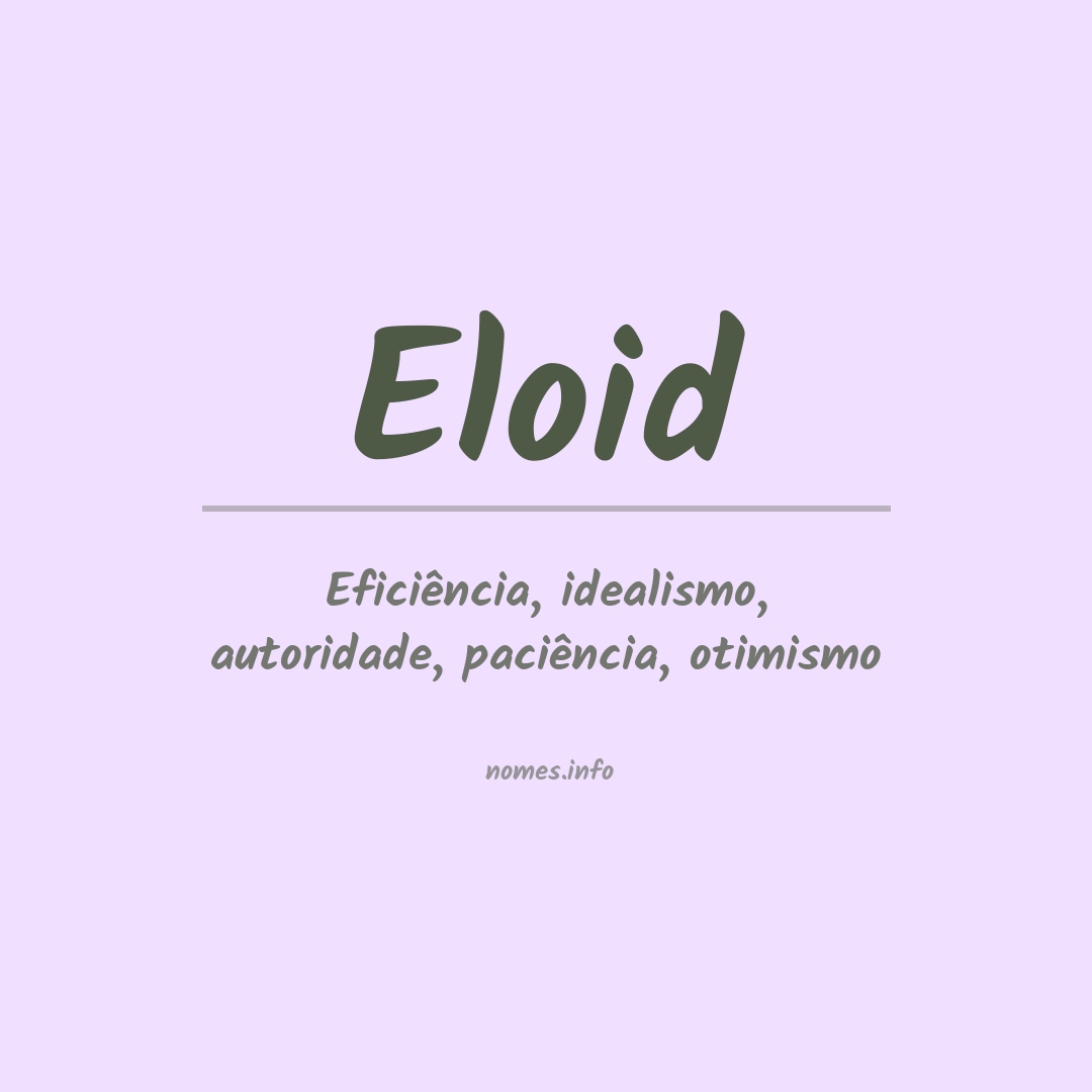 Significado do nome Eloid