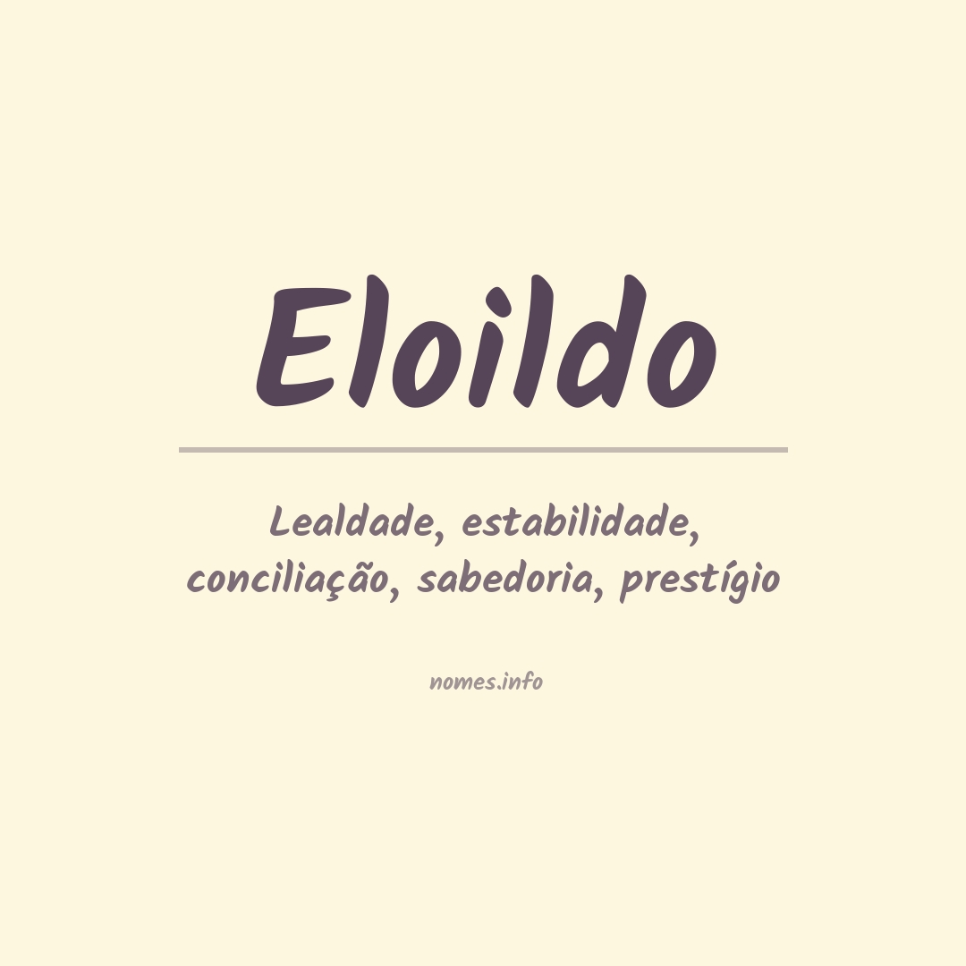 Significado do nome Eloildo