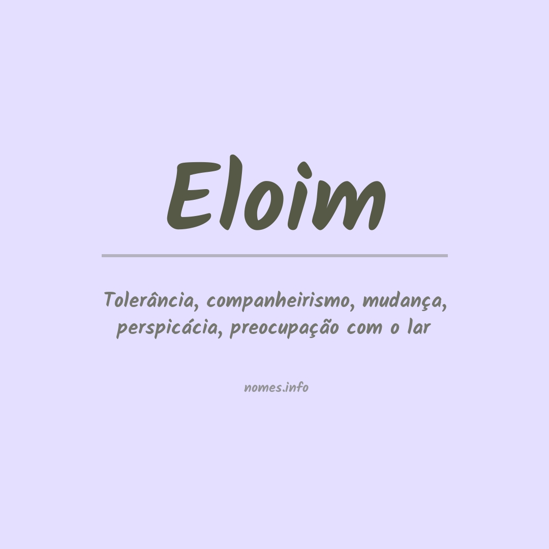 significado de elohim