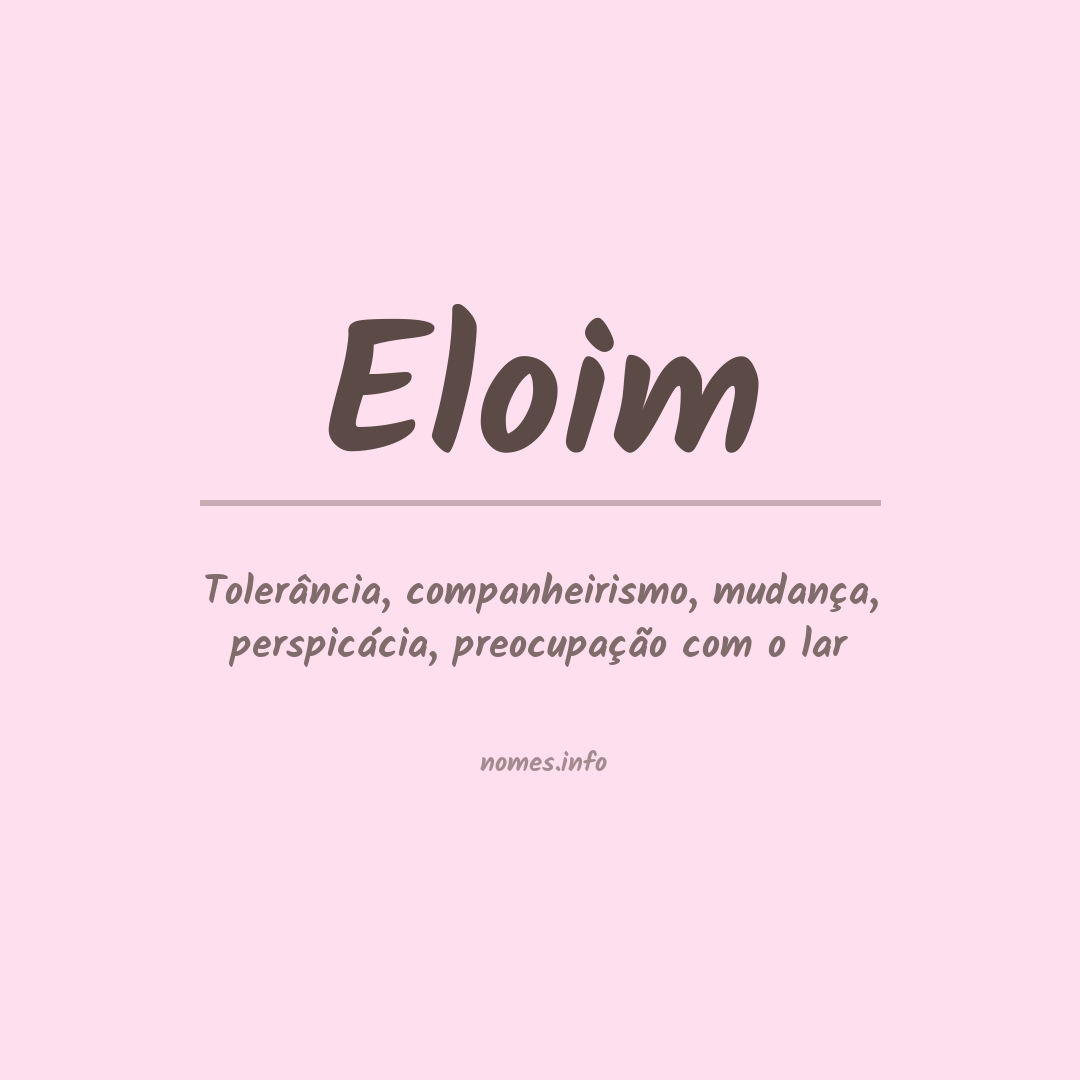 👪 → Qual o significado do nome Elohim?