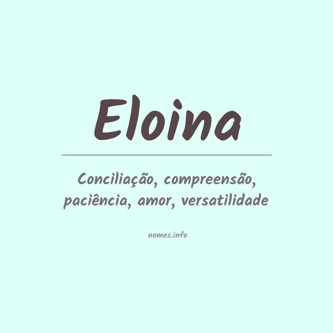 Significado do nome Eloina