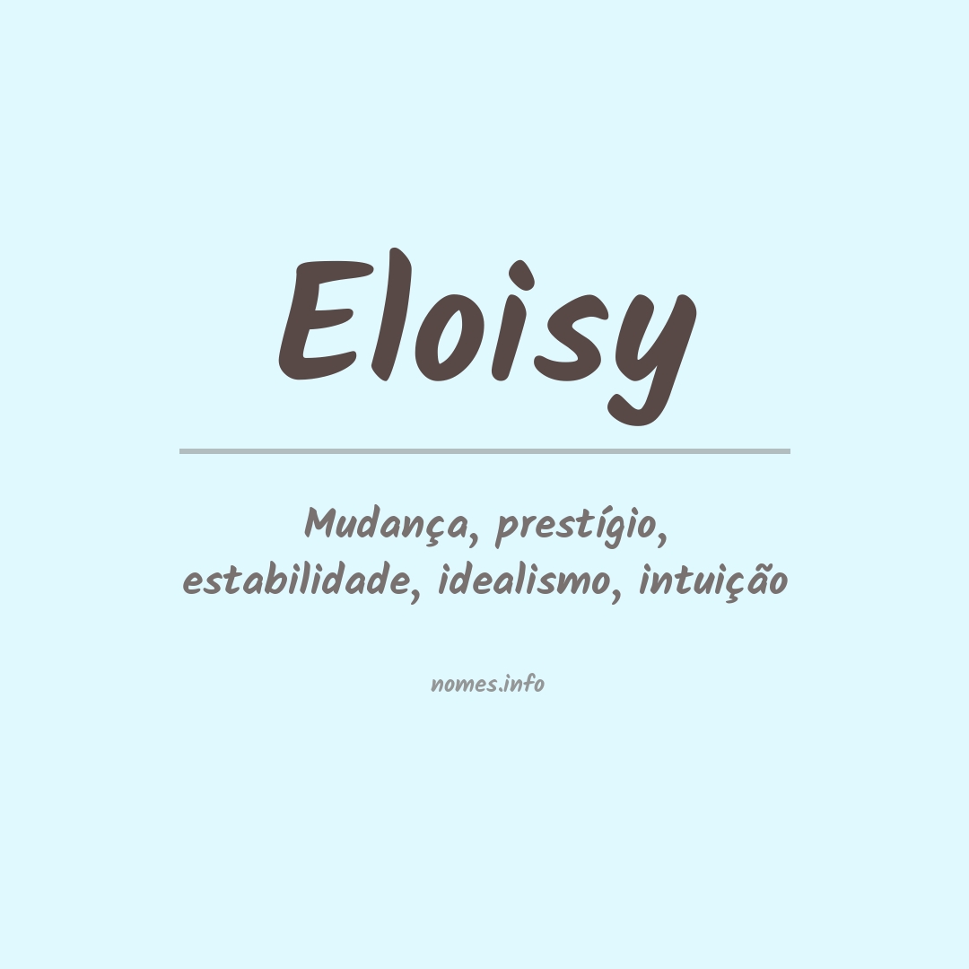 Significado do nome Eloisy