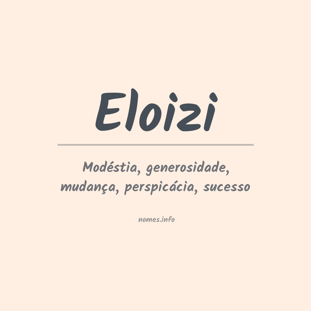 Significado do nome Eloizi