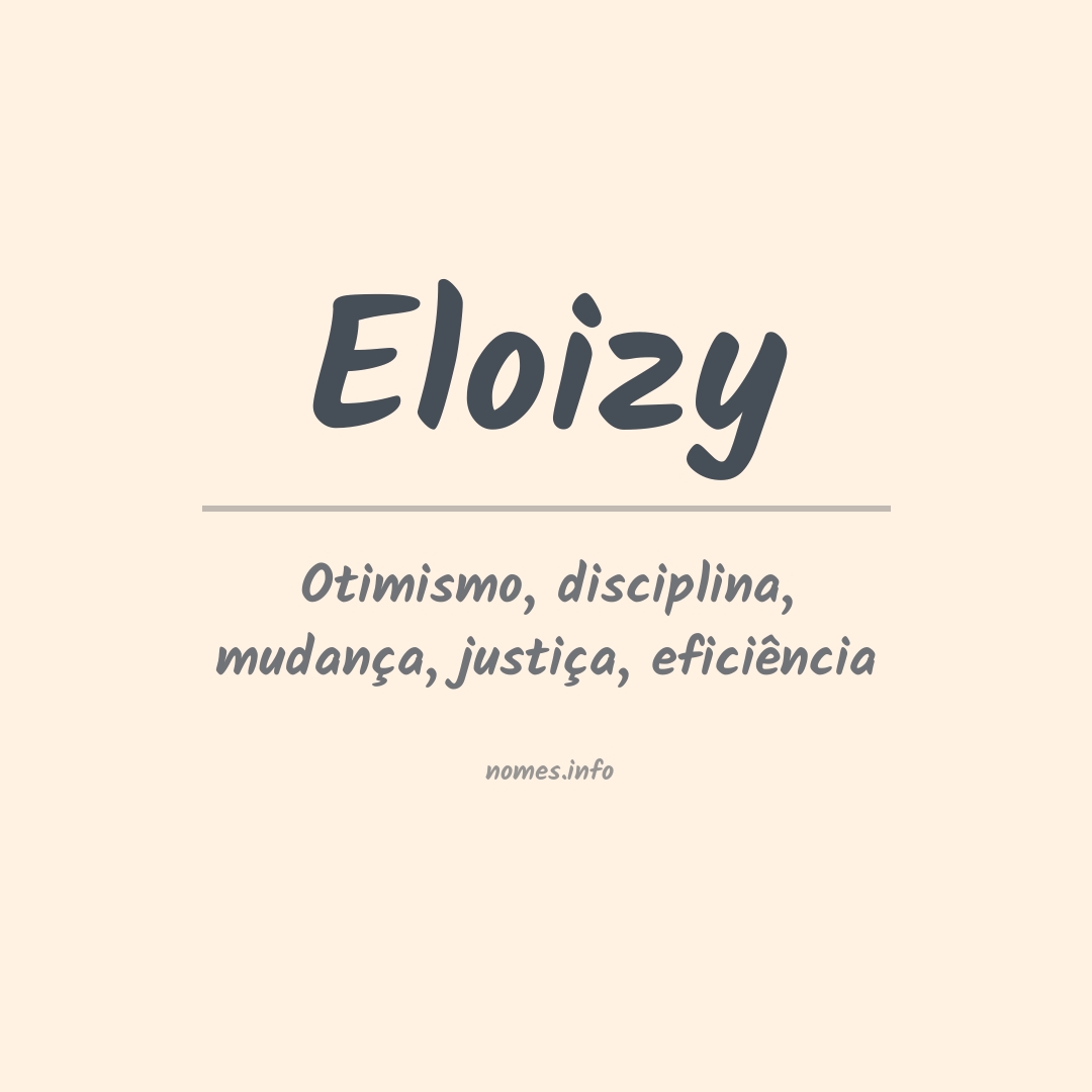 Significado do nome Eloizy