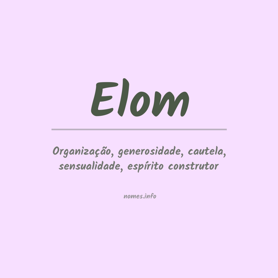 Significado do nome Elom