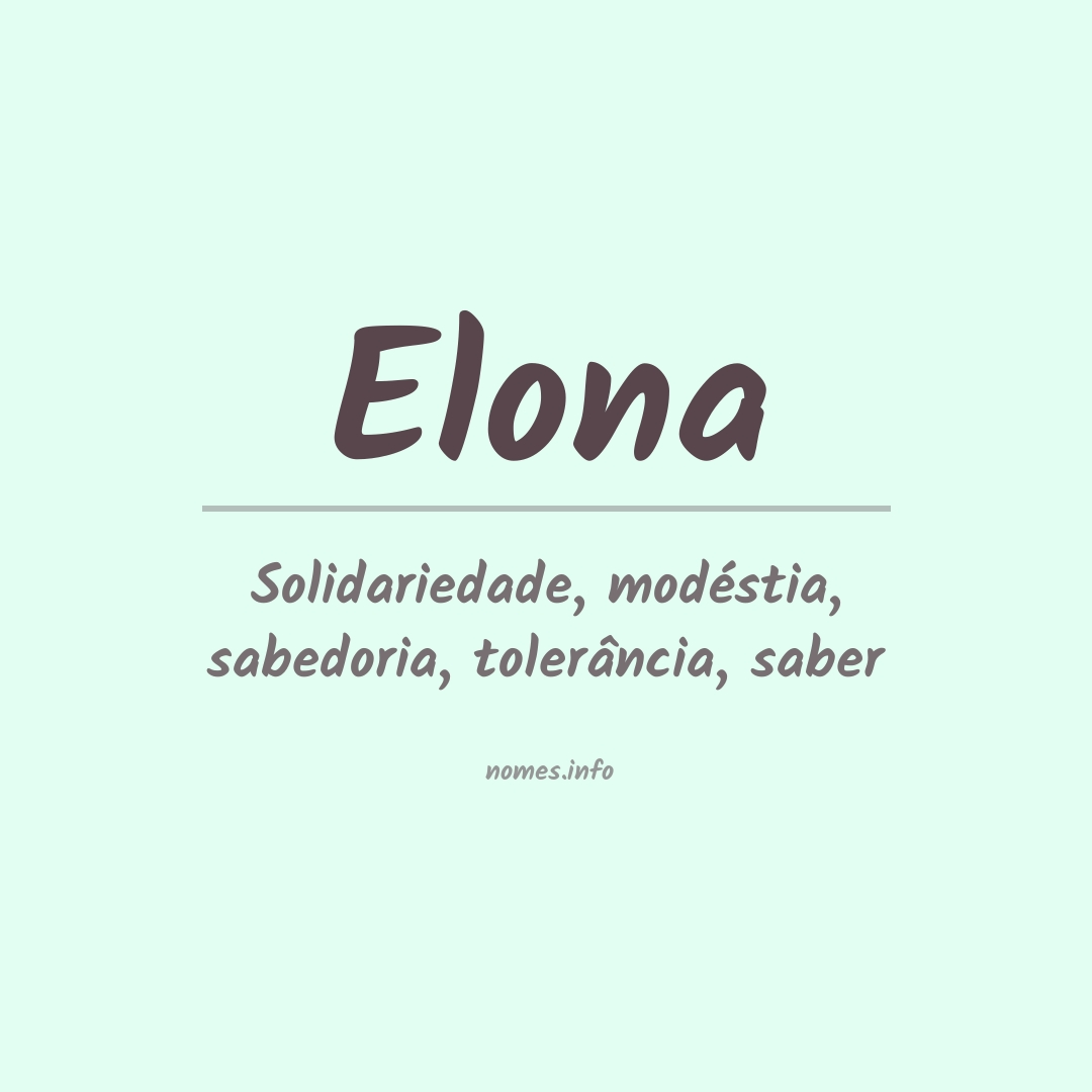 Significado do nome Elona