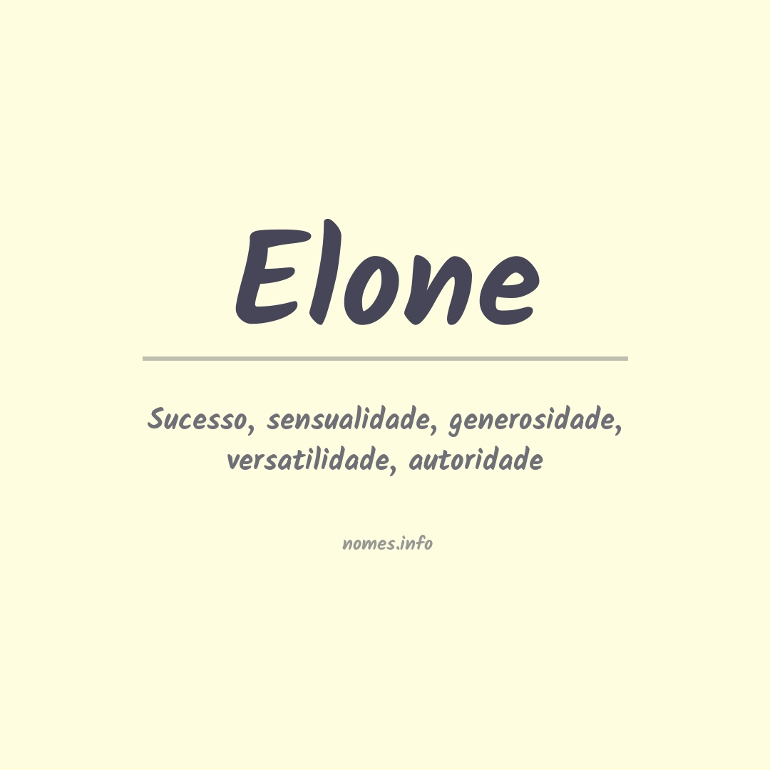 Significado do nome Elone