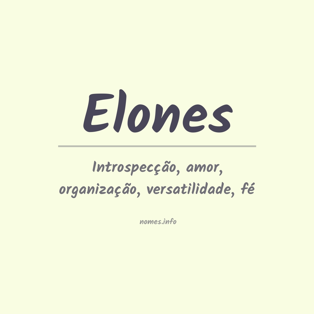 Significado do nome Elones