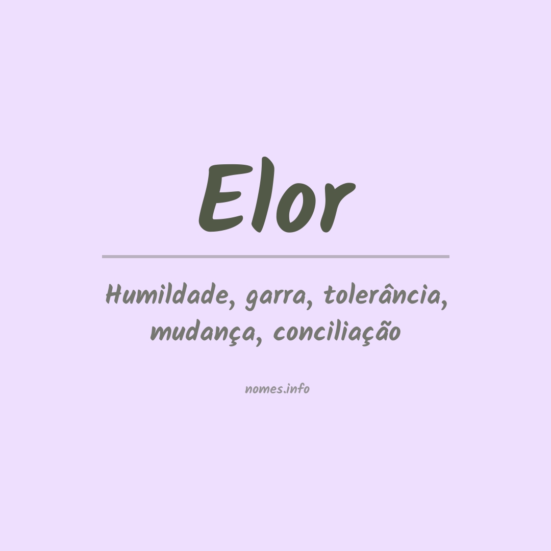 Significado do nome Elor