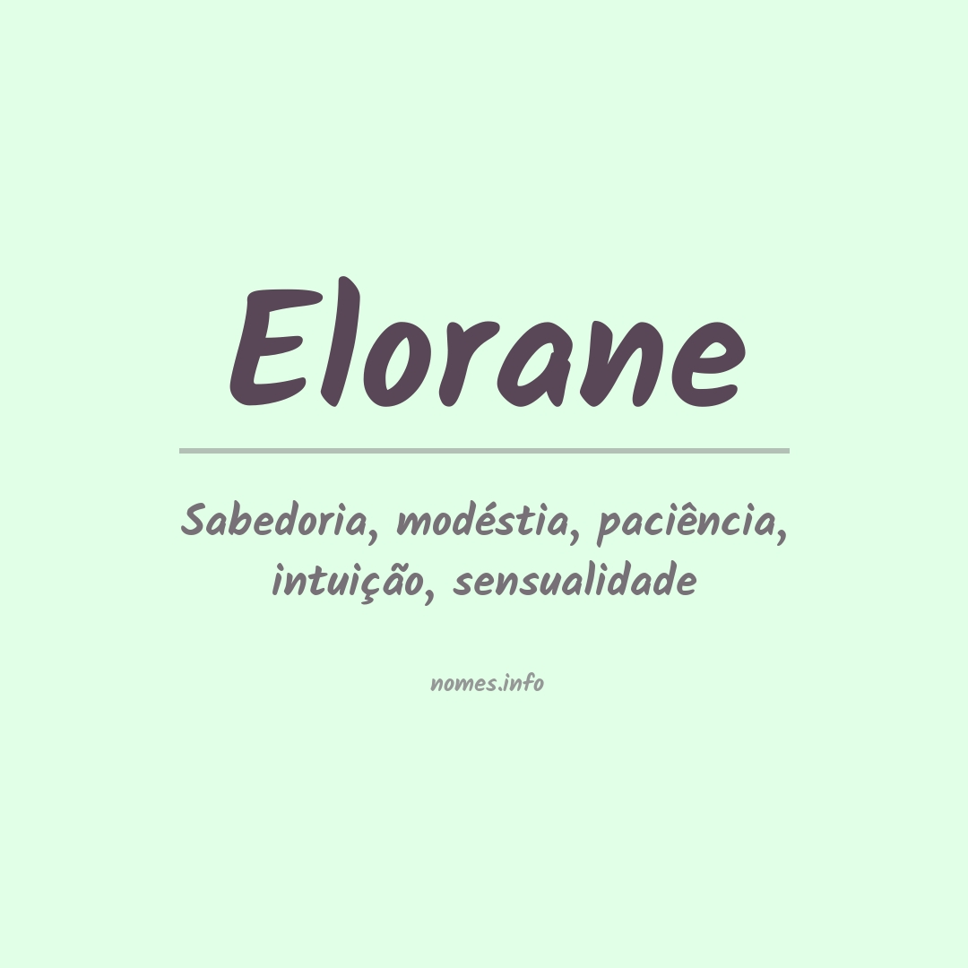 Significado do nome Elorane