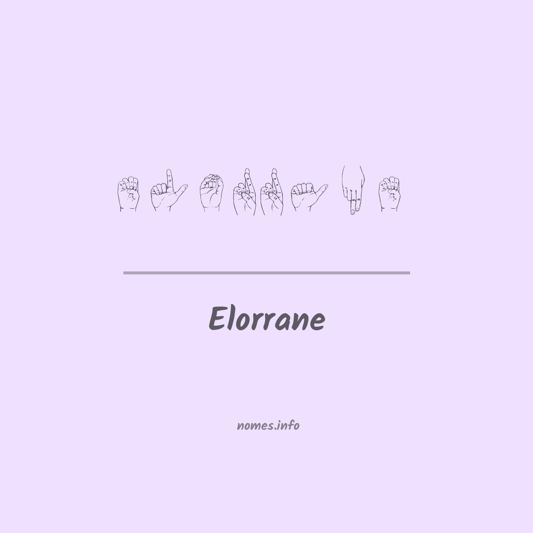 Elorrane em Libras