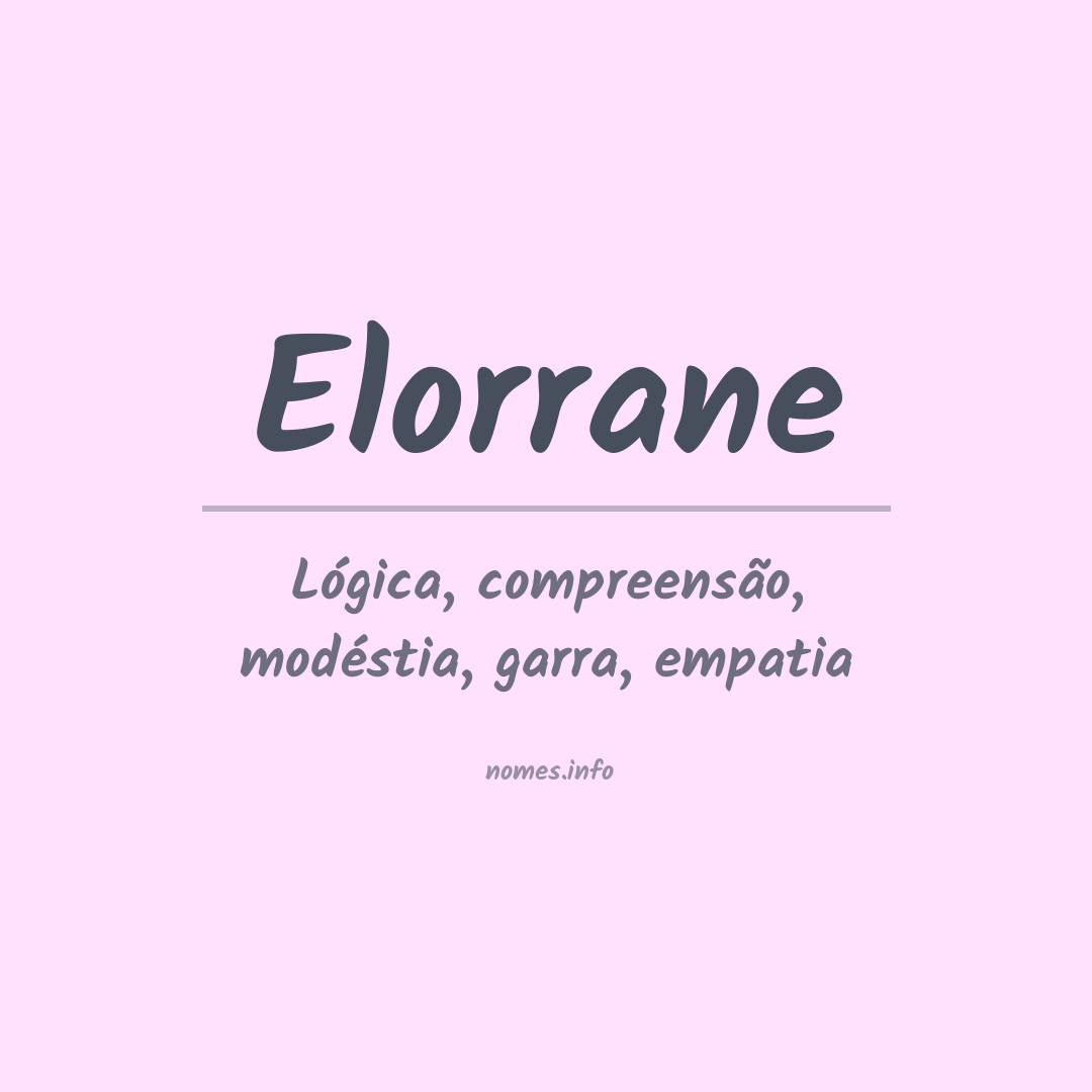 Significado do nome Elorrane