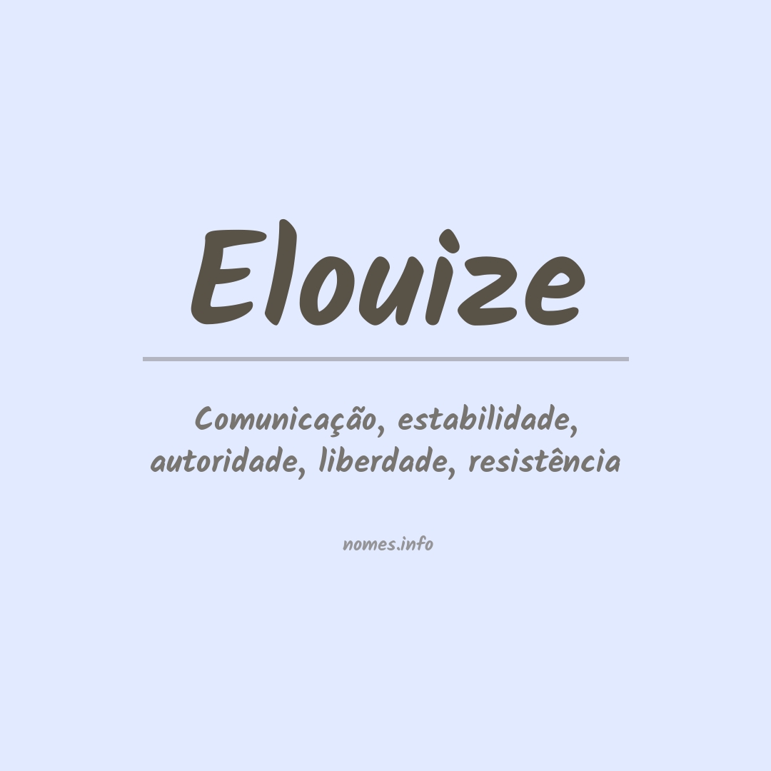 Significado do nome Elouize