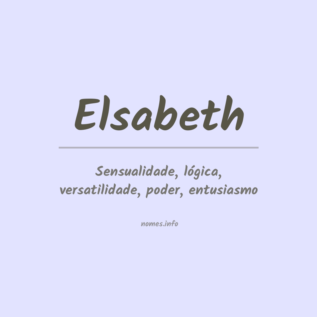 Significado do nome Elsabeth