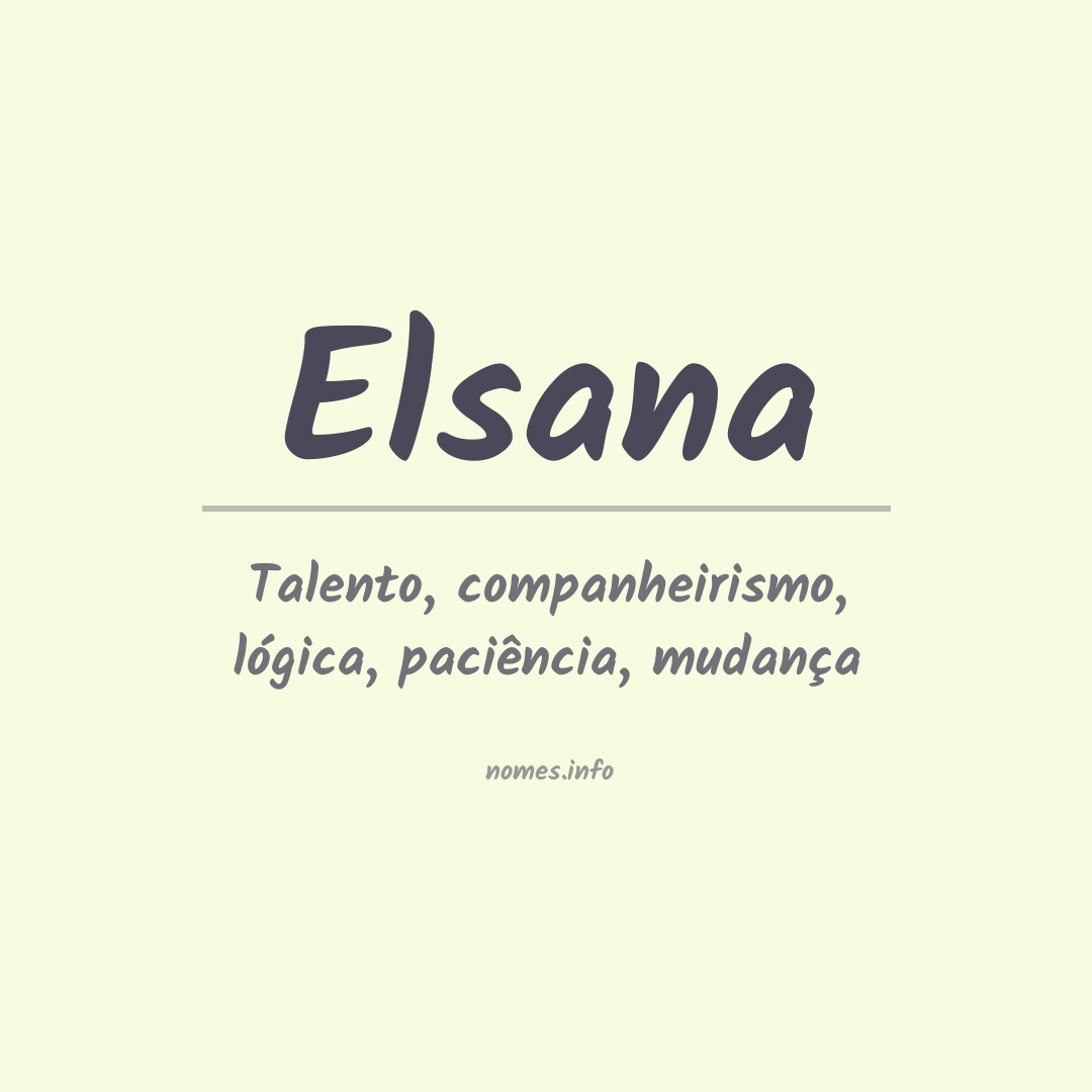 Significado do nome Elsana