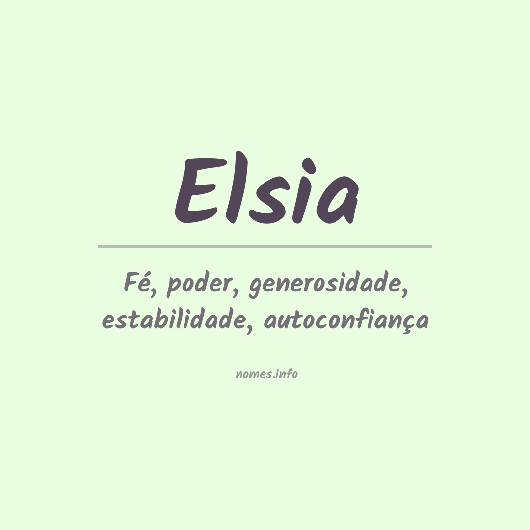 Significado do nome Elsia