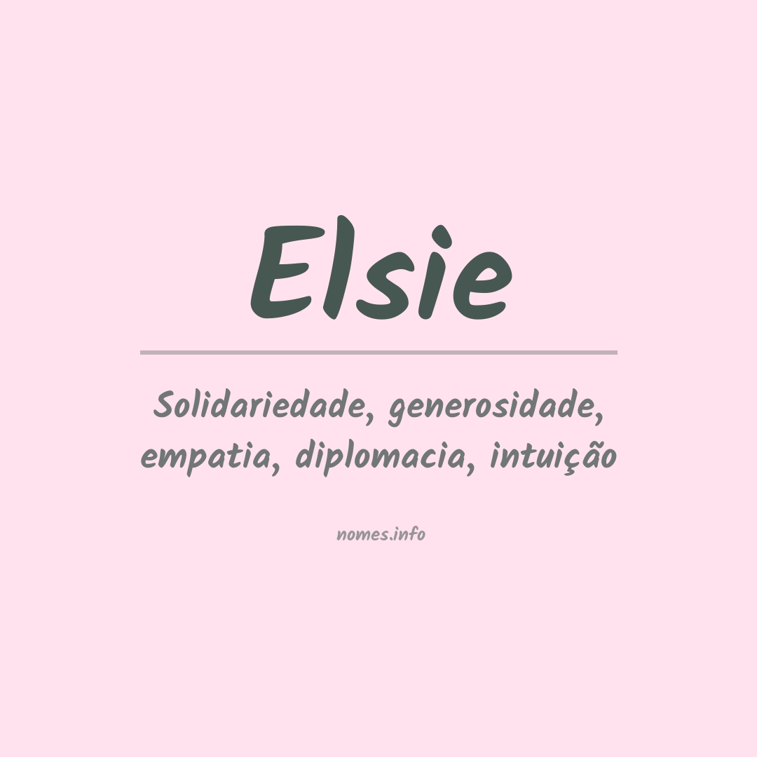Significado do nome Elsie