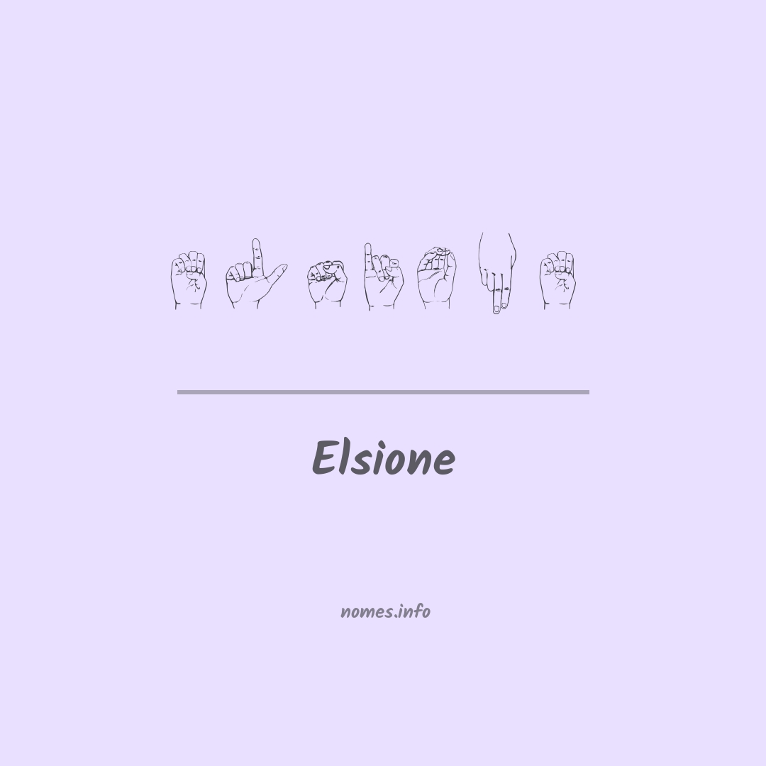 Elsione em Libras