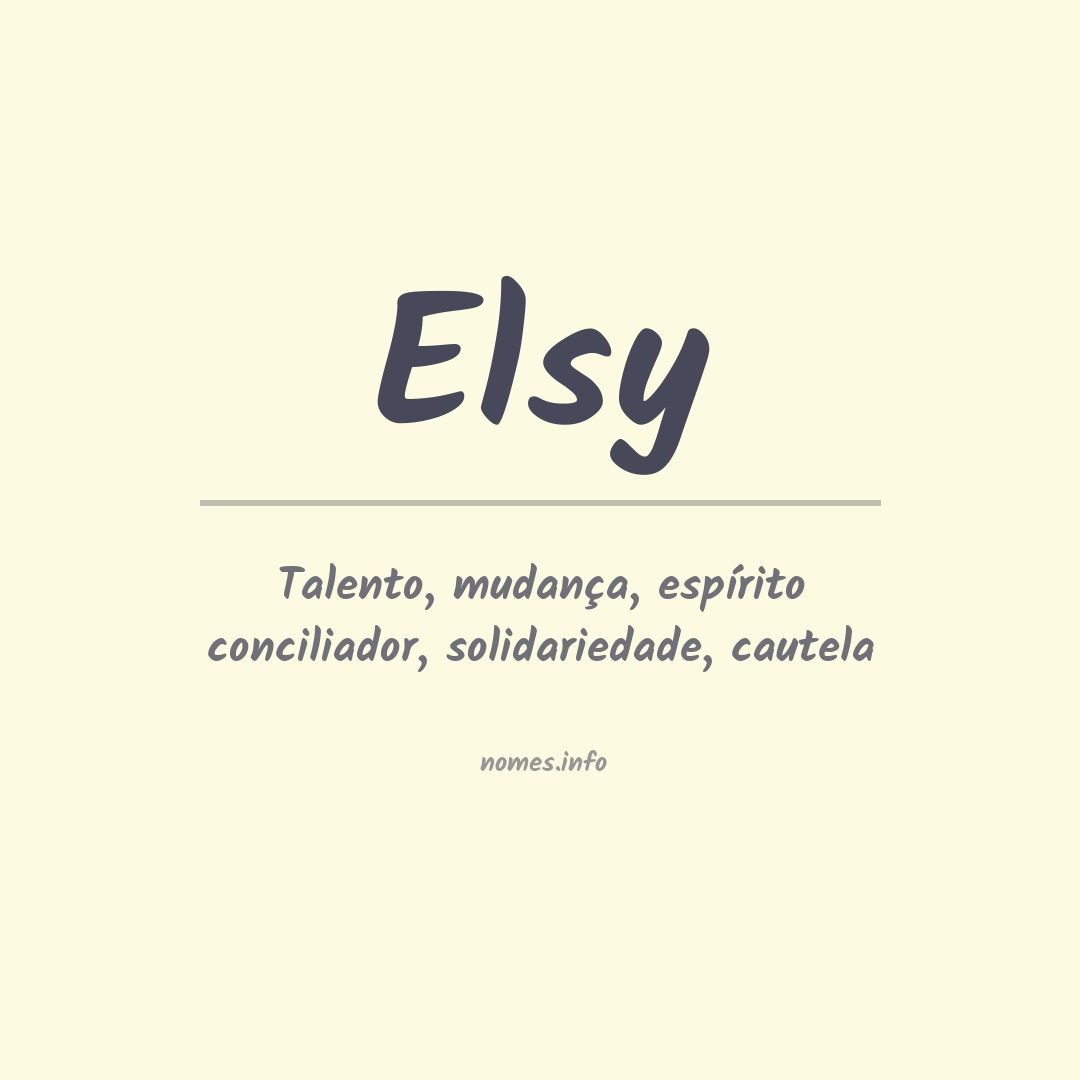 Significado do nome Elsy