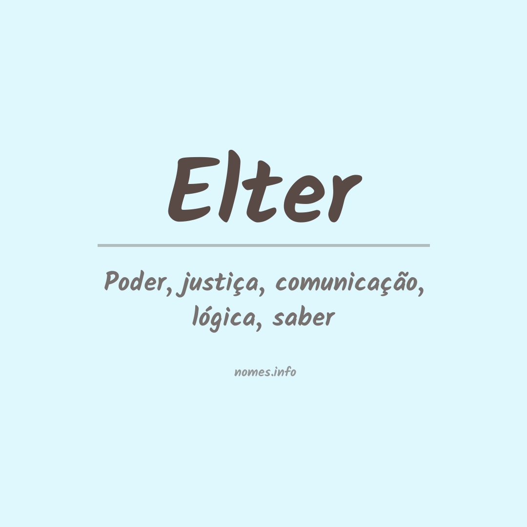 Significado do nome Elter