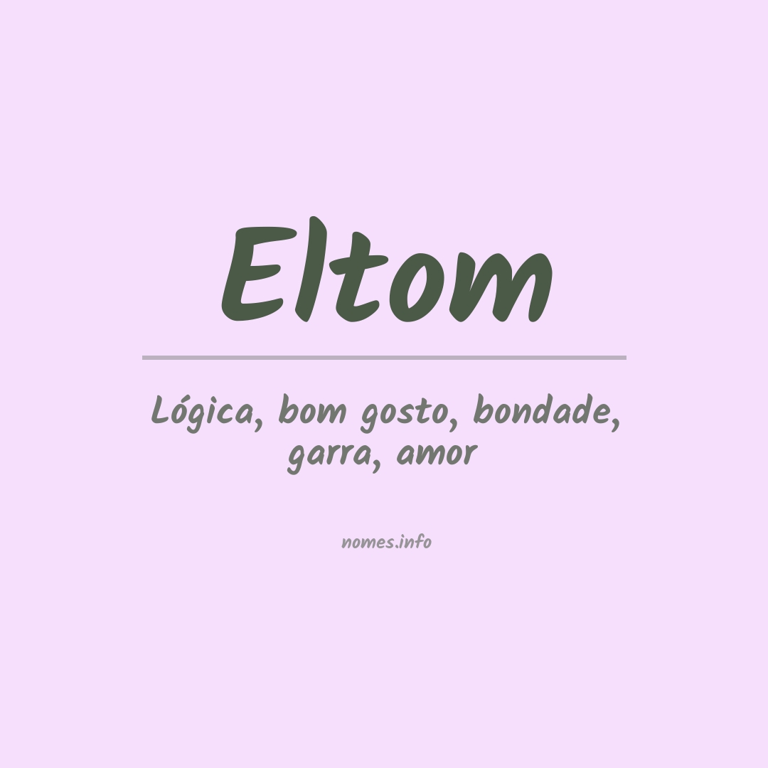 Significado do nome Eltom