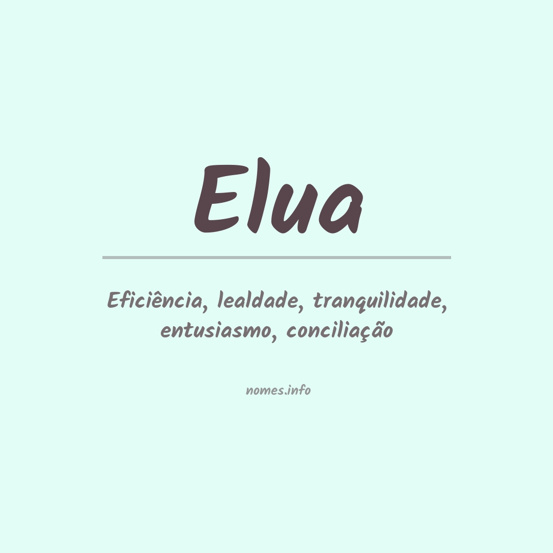 Significado do nome Elua