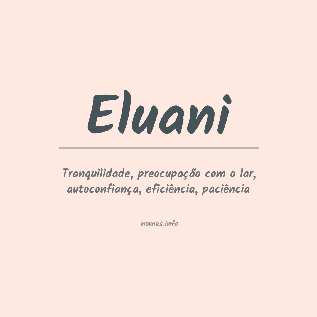 Significado do nome Eluani