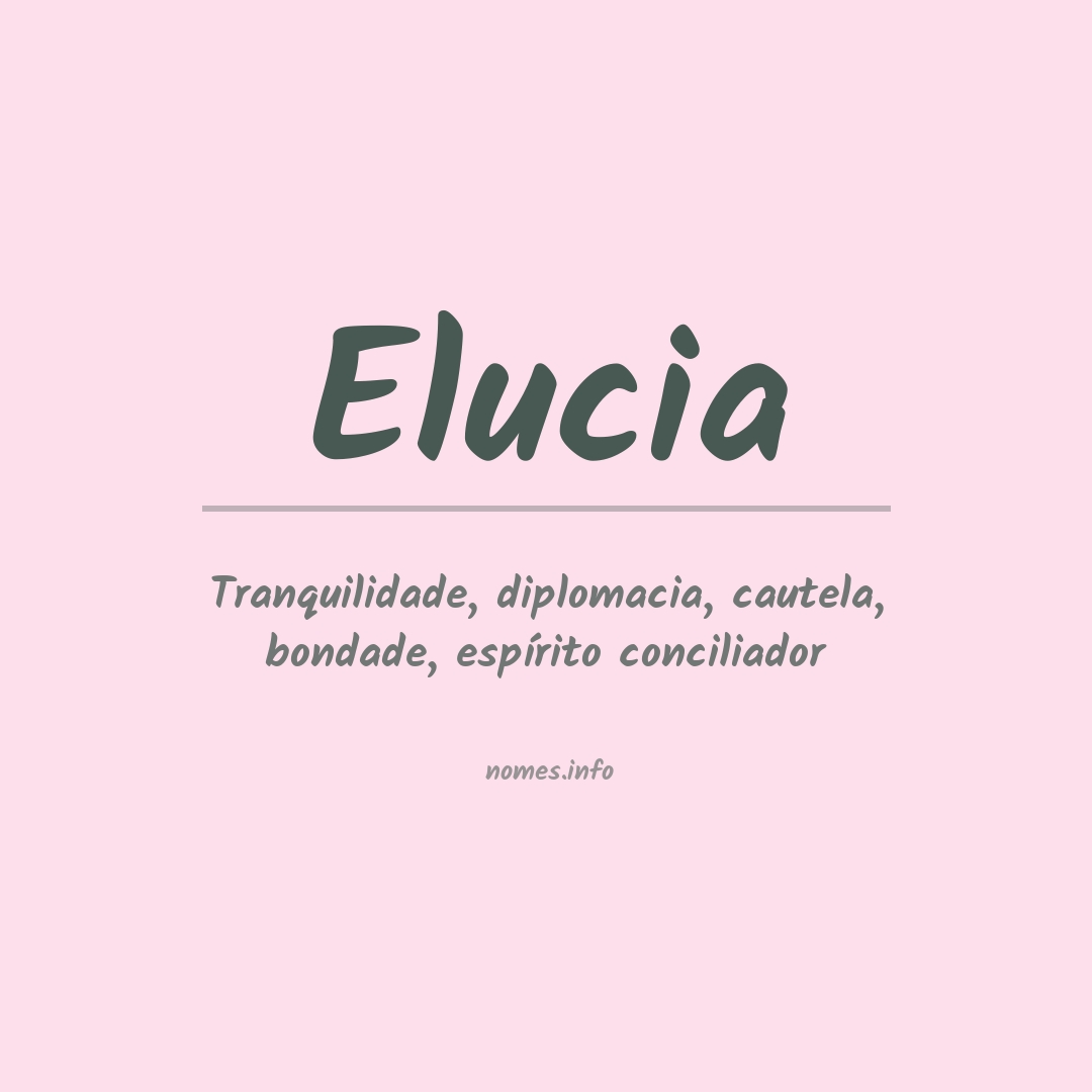 Significado do nome Elucia