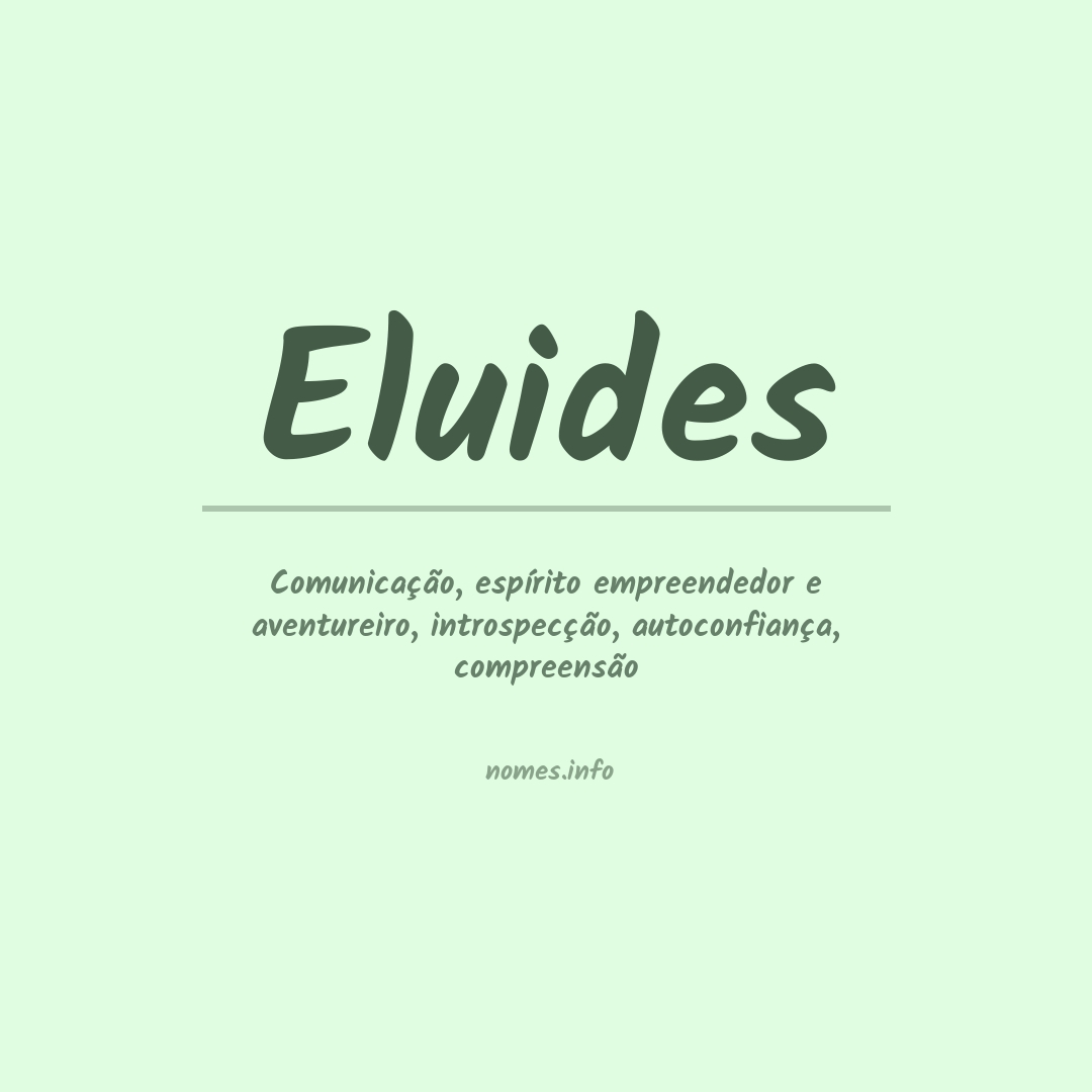 Significado do nome Eluides