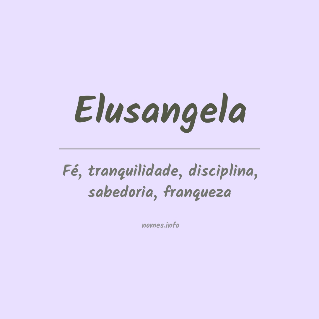 Significado do nome Elusangela