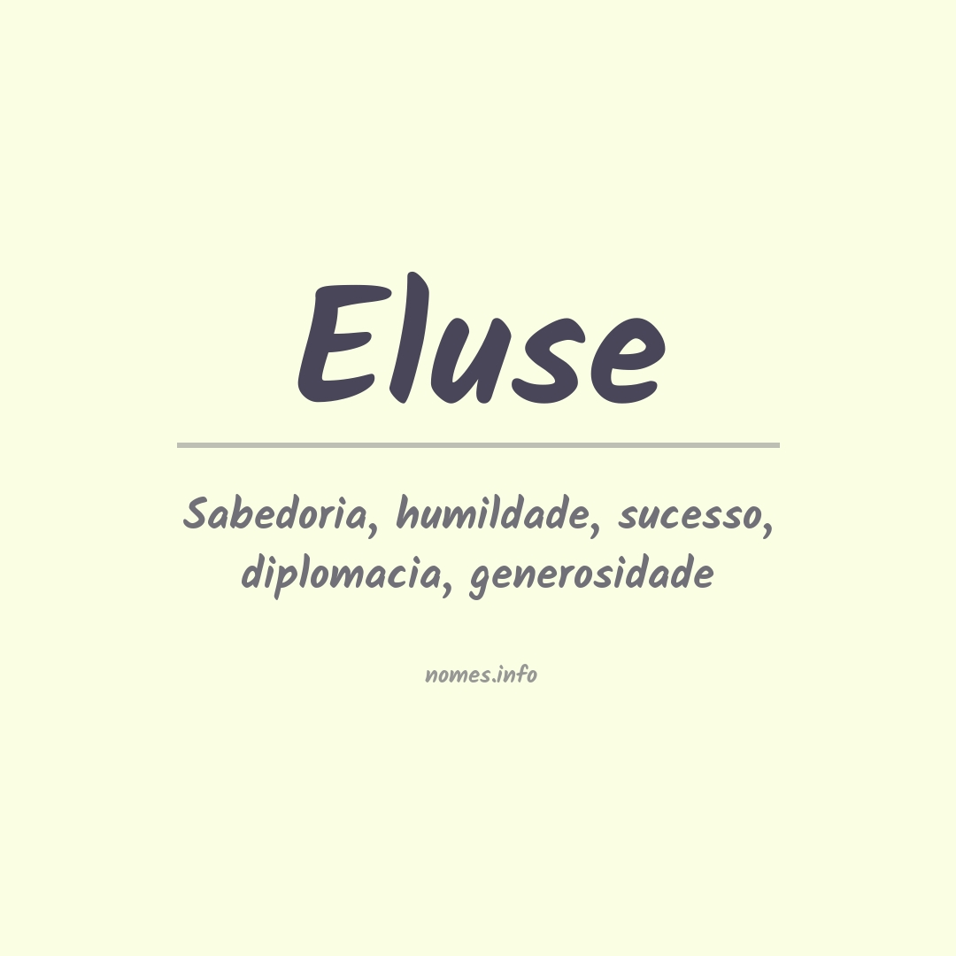 Significado do nome Eluse