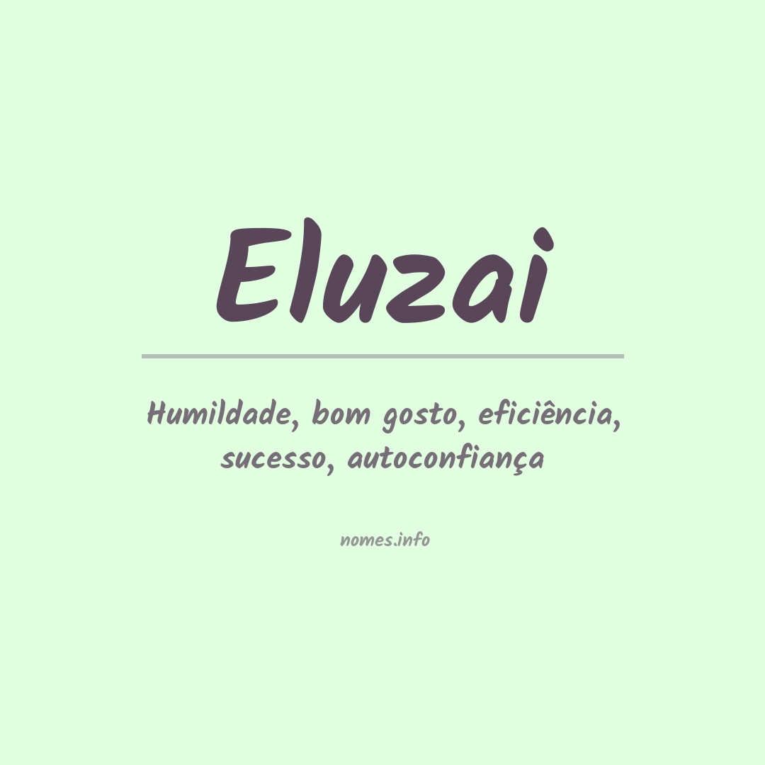 Significado do nome Eluzai