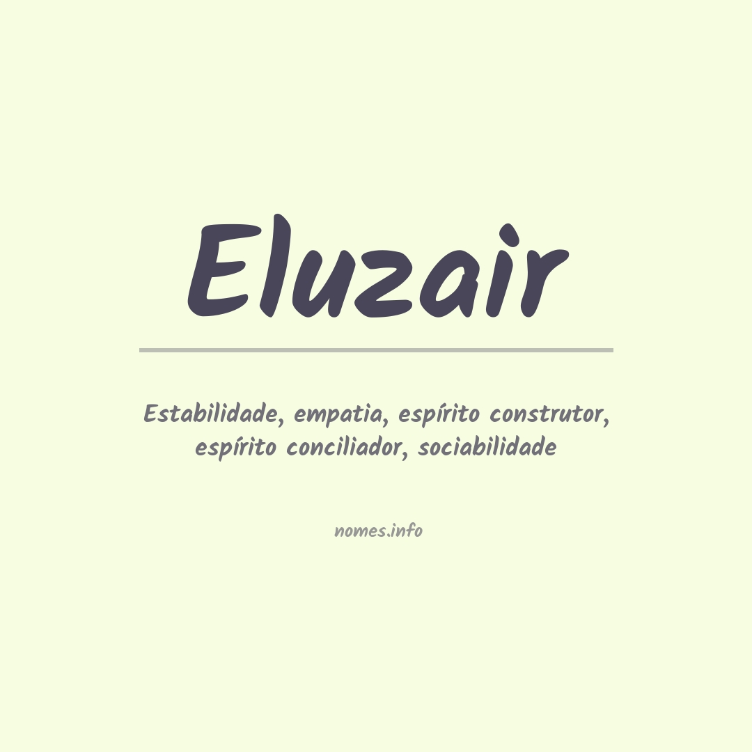 Significado do nome Eluzair
