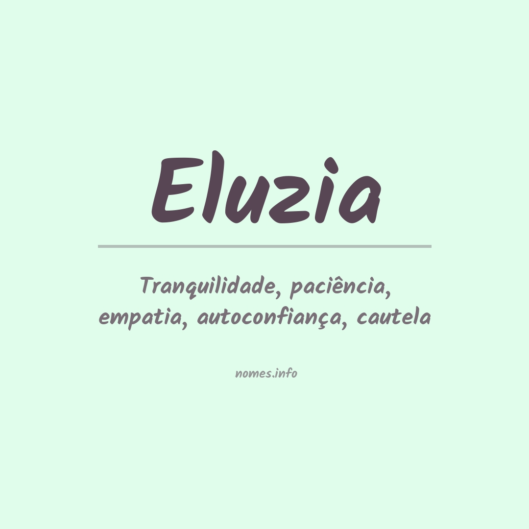 Significado do nome Eluzia