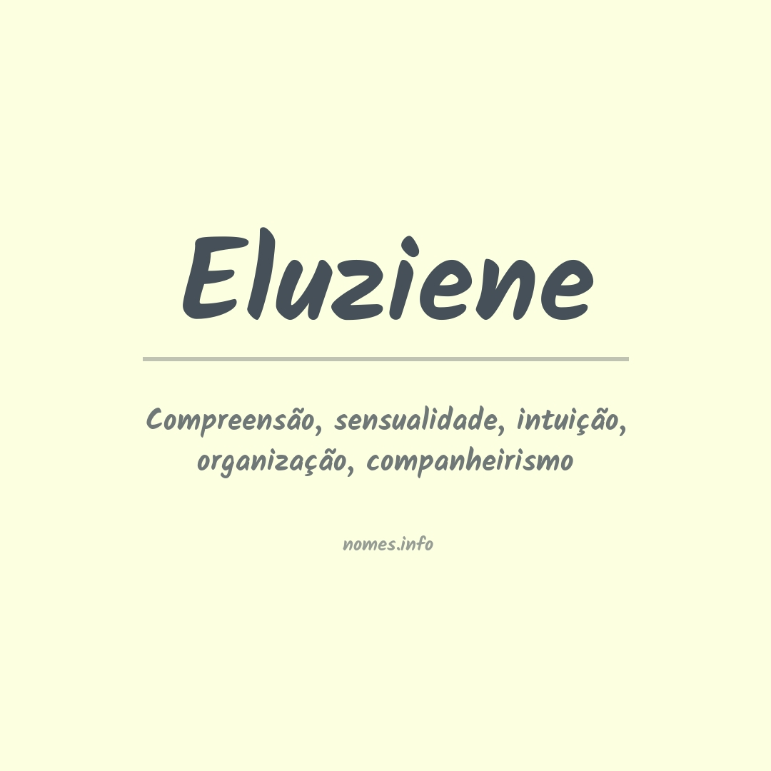 Significado do nome Eluziene