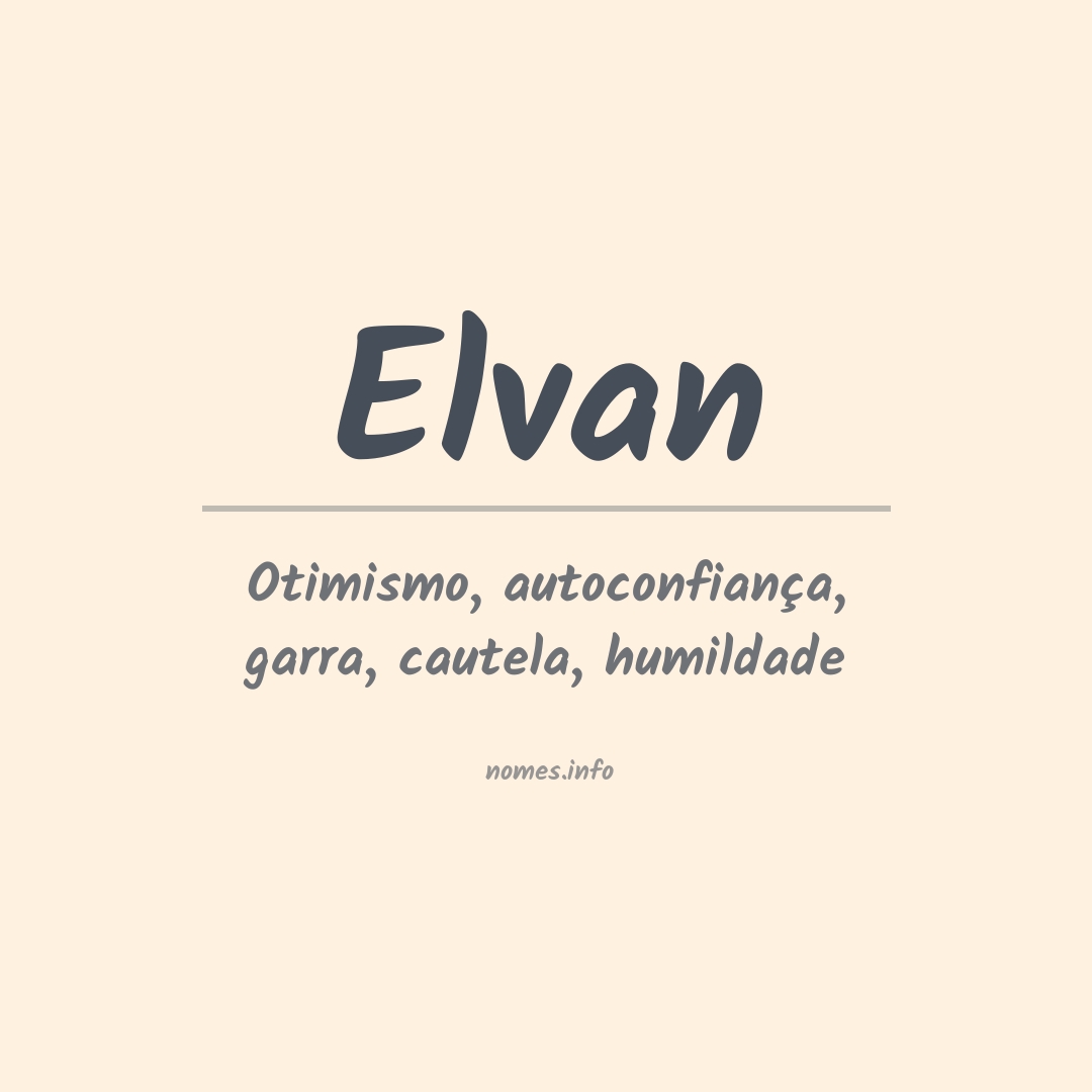 Significado do nome Elvan