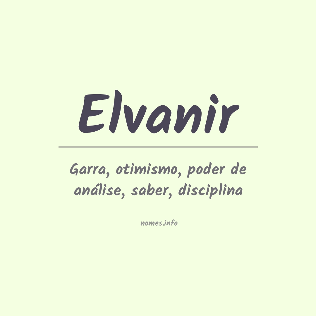 Significado do nome Elvanir